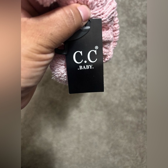 C.C Kids Pink Pom-Pom Beanie - Picture 6 of 7